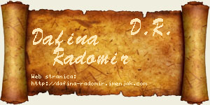 Dafina Radomir vizit kartica